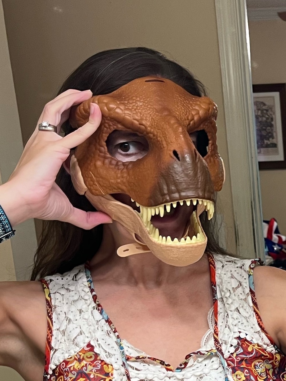 Halloween Jurassic World Moving Jaw T-Rex Mask